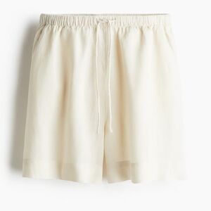 H&M LINEN BLEND BERMUDA SHORTS